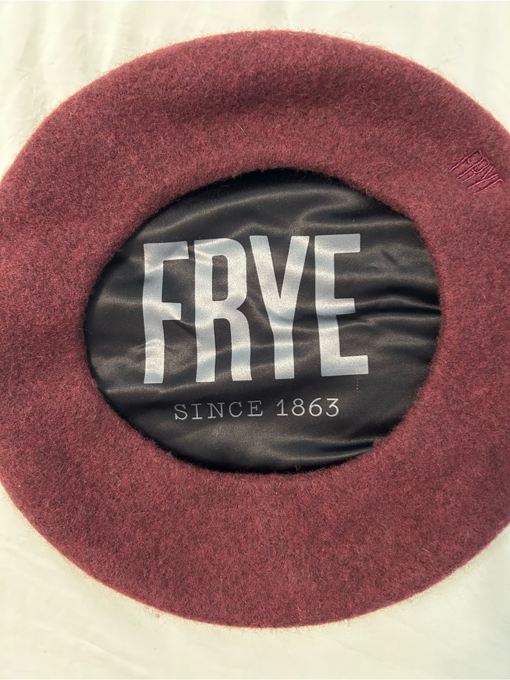 Frye Wool Beret in Mauve Plum
